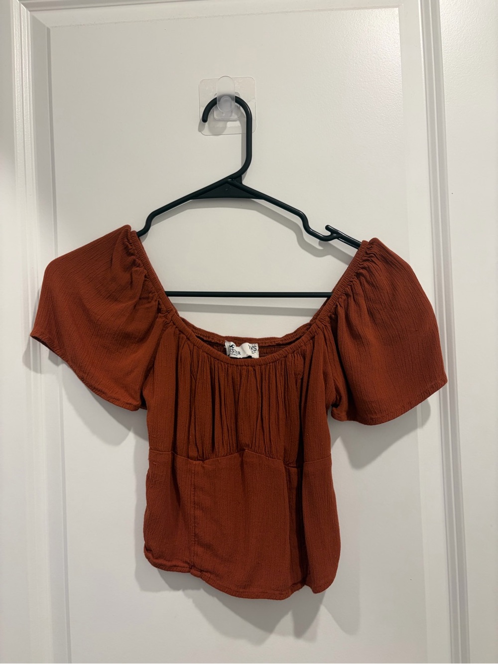 Hollister Rust Off-Shoulder Crop Top